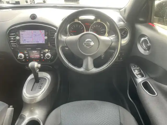 日産 ジューク 15RX Vセレクション 島根県 2016(平28)年 14.9万km アズライトブルー 純正メモリナビ　/Bluetooth/地デジ　/ＤＶＤ再生　　/前後ドライブレコーダー/ＥＴＣ　/ＡＢＳ　/衝突軽減ブレーキ　/レーンアシスト　/横滑り防止装置　/スマートキー　/プッシュスタート　/純正１７インチアルミホイール/純正フロアマット