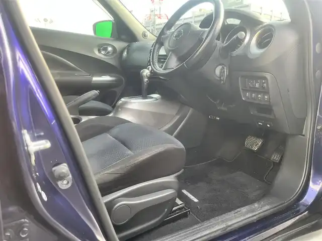 日産 ジューク 15RX Vセレクション 島根県 2016(平28)年 14.9万km アズライトブルー 純正メモリナビ　/Bluetooth/地デジ　/ＤＶＤ再生　　/前後ドライブレコーダー/ＥＴＣ　/ＡＢＳ　/衝突軽減ブレーキ　/レーンアシスト　/横滑り防止装置　/スマートキー　/プッシュスタート　/純正１７インチアルミホイール/純正フロアマット