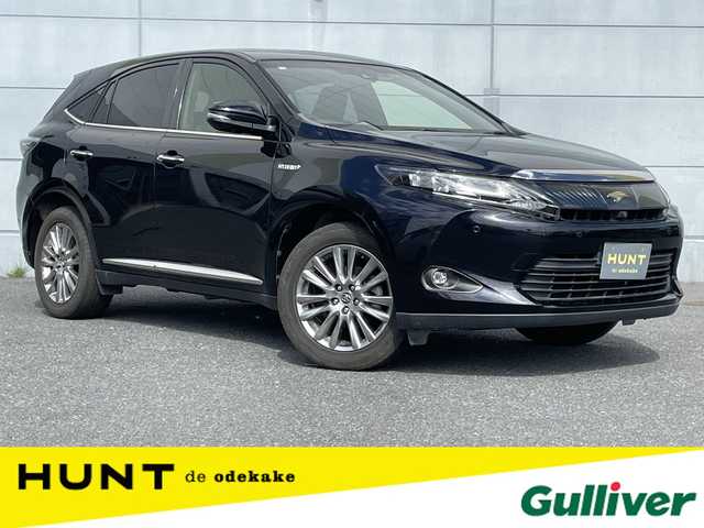 トヨタ ハリアー ハイブリッド プレミアム アドバンスドP 千葉県 2016(平28)年 6.4万km スパークリングブラックパールクリスタルシャイン サンルーフ/衝突軽減ブレーキ/全方位カメラ/純正８インチＳＤナビ/ＪＢＬ/フルセグＴＶ/Ｂｌｕｅｔｏｏｔｈ/ＥＴＣ/レーダークルーズコントロール/パワーバックドア/レザーシート/シートヒーター