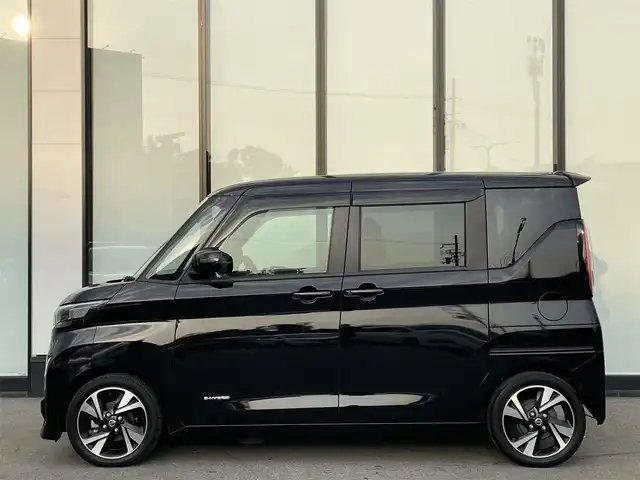 日産 ルークス HWS Gターボ プロパイロットED 大阪府 2022(令4)年 3.4万km ブラック 純正ナビ　/   フルセグＴＶ/CD/DVD/Bluetooth　/アラウンドビューモニター　/エマージェンシーブレーキ　/プロパイロット　/両側パワースライドドア　/アイドリングストップ　/前後ドライブレコーダー/純正15インチアルミホイール　/プッシュスタート　/純正フロアマット　/スマートキー/取扱説明書/保証書/記録簿