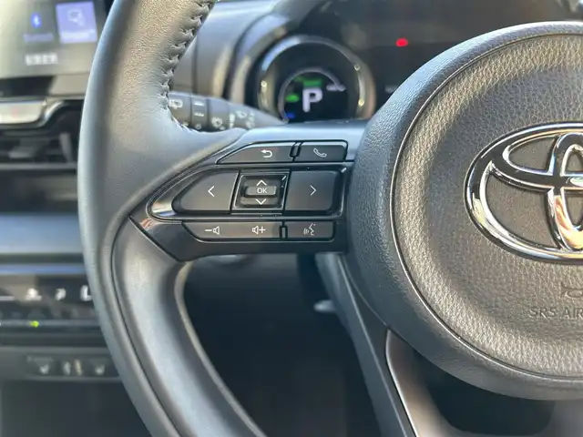 トヨタ ヤリス ハイブリッド Z 福岡県 2023(令5)年 3.8万km 青 純正ディスプレイオーディオ/（ナビキット付/Bluetooth/AM/FM/USB/Miracast）/全周囲カメラ/ビルドインETC/プリクラッシュセーフティ/ブラインドスポットモニター/レーンキープアシスト/レーダークルーズコントロール/LEDヘッドライト/オートマチックハイビーム/ステアリングスイッチ/ヒートステアリング/D/N席シートヒーター/オート電動格納ミラー/nanoeX/取扱説明書/100V充電