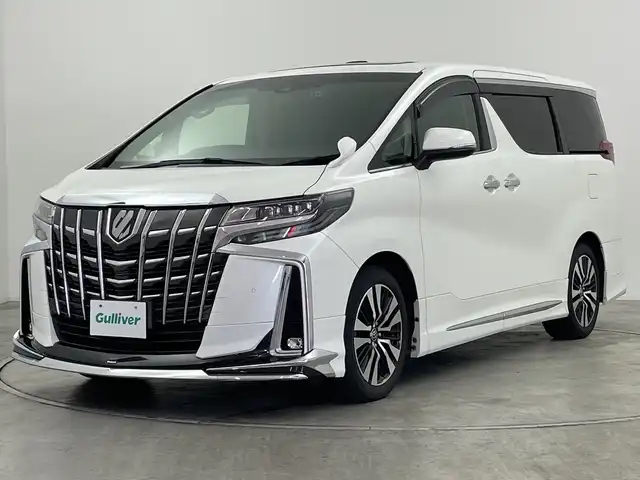 トヨタ アルファード S Cパッケージ 群馬県 2020(令2)年 5.5万km ホワイトパールクリスタルシャイン サンルーフ　モデリスタエアロ　純正９型ディスプレイオーディオ　純正１２．１型後席モニター　アダプティブクルーズコントロール　シートヒーター　エアーシート　ステアリングヒーター　スマートキー　禁煙車