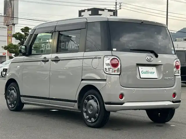 ダイハツ ムーヴ キャンバス G ブラックアクセント リミテッド SAⅢ 岡山県 2020(令2)年 5.7万km グレーマイカM 特別仕様車/登録時走行距離56536km/AppleCarPlay/スマホ連携/ディスプレイオーディオ(Android搭載）/WiFiに繋ぐとYouTube等スマホなしで見れます/両側パワースライドドア/全方位カメラ/ETC/ドライブレコーダー/クリアランスソナー/衝突軽減ブレーキ/横滑り防止装置/車線逸脱警報（レーンキープアシスト）/オートライト/オートマチックハイビーム/アイドリングストップ/純正フロアマット/プッシュスタート/スマートキー/LEDヘッドライト/シートカバー