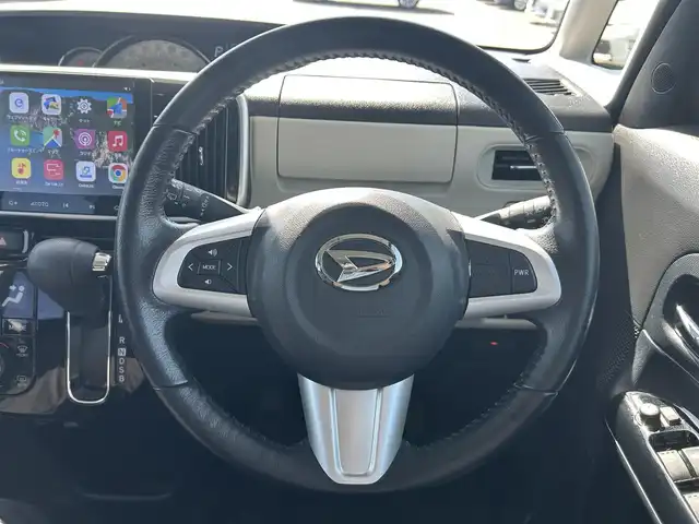 ダイハツ ムーヴ キャンバス G ブラックアクセント リミテッド SAⅢ 岡山県 2020(令2)年 5.7万km グレーマイカM 特別仕様車/登録時走行距離56536km/AppleCarPlay/スマホ連携/ディスプレイオーディオ(Android搭載）/WiFiに繋ぐとYouTube等スマホなしで見れます/両側パワースライドドア/全方位カメラ/ETC/ドライブレコーダー/クリアランスソナー/衝突軽減ブレーキ/横滑り防止装置/車線逸脱警報（レーンキープアシスト）/オートライト/オートマチックハイビーム/アイドリングストップ/純正フロアマット/プッシュスタート/スマートキー/LEDヘッドライト/シートカバー