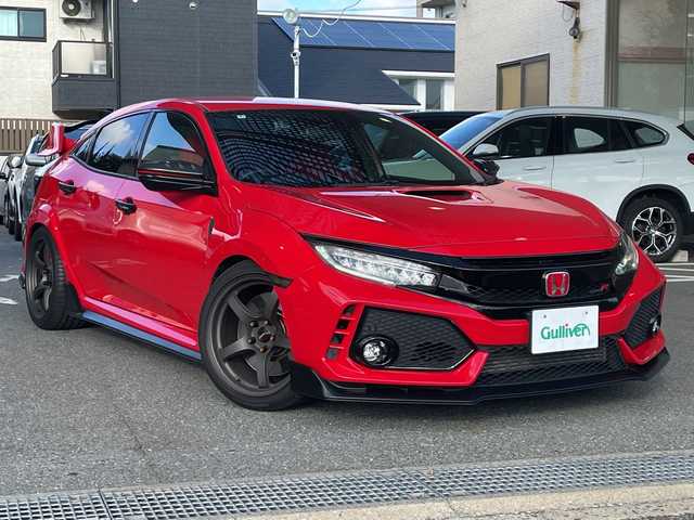 ホンダ シビック タイプR 福岡県 2018(平30)年 8万km 赤 純正ナビ（AM/FM）/フルTV CD/DVD・iPod/ドライブレコーダー（前後SD有）/ETC（ビルド）/電動格納ミラー/アイドリングストップ/クルーズコントロール/ハンズフリー/ブレーキホールド/横すべり防止/オートライト/保証書/取扱説明書