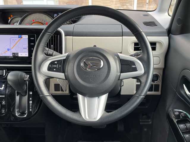 ダイハツ ムーヴ キャンバス G ブラックインテリア リミテッド SAⅢ 愛媛県 2021(令3)年 2.5万km パールホワイトⅢ 社外ナビ（ECLIPSE）/・Bluetooth/・CD/DVD USB/フルセグTV/パノラミックビューモニター/両側パワースライドドア/前後ドライブレコーダー/ETC/LEDヘッドライト/フォグランプ/スマートアシストIII/アイドリングストップ/オートライト/オートマチックハイビーム/ステアリングスイッチ/スマートキー/スペアキー