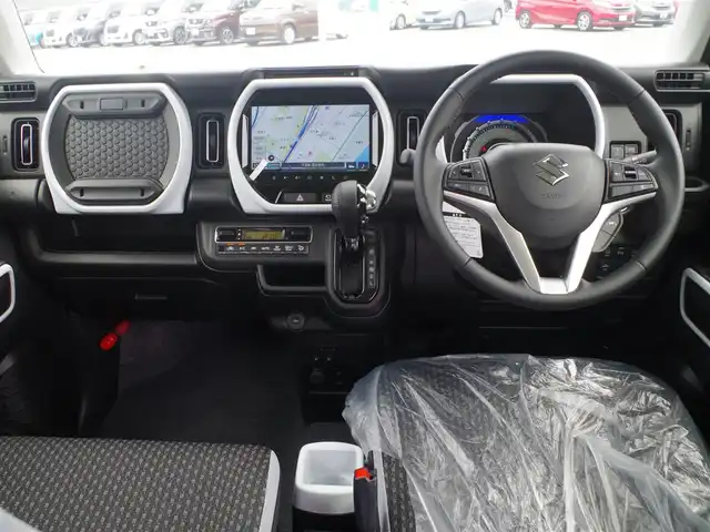 スズキ ハスラー HYBRID X 千葉県 2024(令6)年 0.1万km未満 ピュアホワイトパール/ガンメタリック2トーン デュアルカメラブレーキサポート/レーダークルーズコントロール/アイドリングストップ/前席シートヒーター/純正メモリーナビ/地デジTV/【DVD/CD再生機能　Bluetooth接続】/全方位モニター/革巻きステアリング/ステアリングスイッチ/LEDヘッドライト/フォグライト/ウインカーミラー/リアコーナーセンサー/純正15インチアルミホイル/サイド/カーテンエアバッグ/携帯リモコン