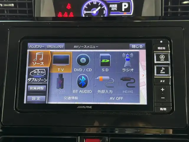 トヨタ ルーミー カスタムG 大阪府 2018(平30)年 3.7万km ブラックマイカ/マゼンダベリーメタリック アルパインナビ　後席モニター　クルコン　衝突軽減　バックカメラ　ＥＴＣ　シートヒーター　ドラレコ　スマートアシスト　クリアランスソナー　両側電動　アイドリングストップ　オートハイビーム　オートライト