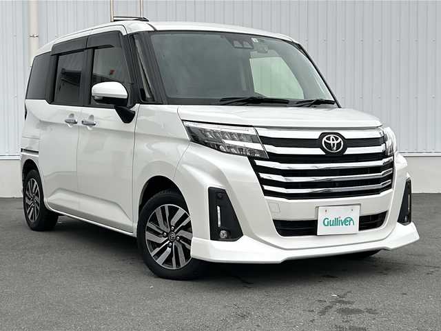 トヨタ ルーミー カスタムG 熊本県 2022(令4)年 5万km パールホワイトⅢ 社外７型ナビ　/両側パワースライド　/全方位カメラ /コーナーセンサー /クルーズコントロール /禁煙車 /スマートキー /スペアキー /Bluetooth /フルセグテレビ /LEDヘッドライト /シートカバー /フォグランプ
