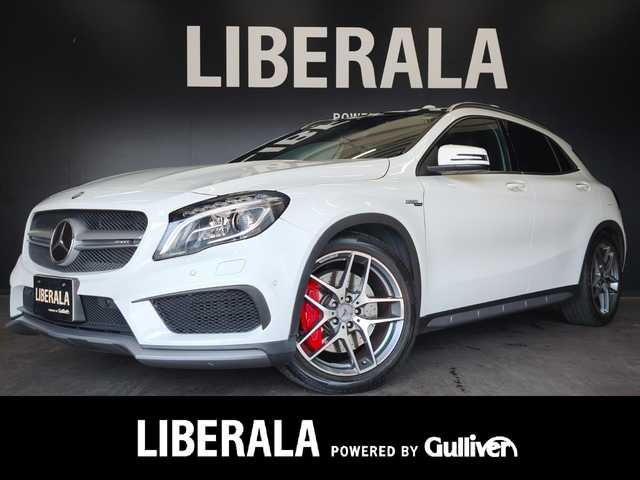 メルセデス・ベンツ ＧＬＡ４５ 4MATIC 群馬県 2015(平27)年 6.3万km 白 サンルーフ/レーダーセーフティパッケージ/社外前後ドラレコ/黒革シート/シートヒーター/運転席パワーシート/バックカメラ/純正HDDナビ/アイドリングストップ/コーナーセンサー/電動リヤゲート