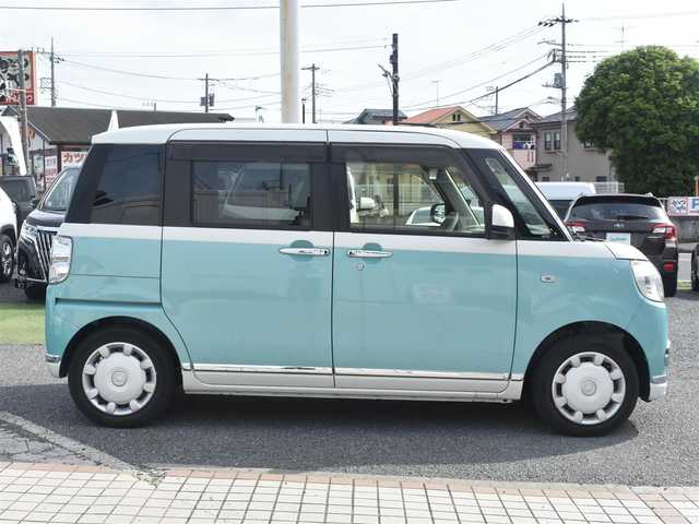 ダイハツ ムーヴ キャンバス G メイクアップ SA Ⅲ 神奈川県 2018(平30)年 1.4万km パールホワイトⅢ/ファインミントメタリック 2トーン ワンオーナー/メモリナビ/フルセグテレビ/バックカメラ/プッシュスタート/両側パワースライドドア/ドライブレコーダー/保証書/取説/ナビ説/記録(R.3.5)