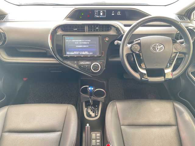 トヨタ アクア G ソフトレザーセレクション 埼玉県 2017(平29)年 3万km ライムホワイトパールクリスタルシャイン トヨタセーフティセンス/モデリスタエアロ/純正9インチSDナビ/　　CD/DVD/BT/フルセグ/バックカメラ/LEDオートライト/フォグランプ/レザーシート/純正アルミホイール/プッシュスタート/スマートキー2本/ビルトインETC