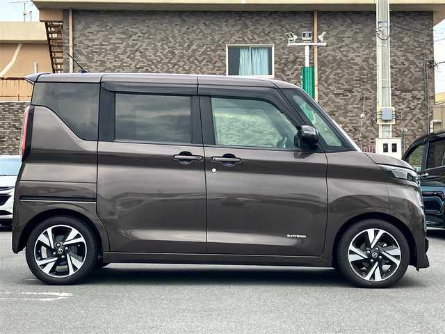日産 ルークス HWS Gターボ プロパイロットED 静岡県 2020(令2)年 3.8万km アッシュブラウンM エンジンスタートボタン/パワーステアリング/パワーウィンドウ/アイドリングストップ/ターボ/スマートキー/オートエアコン/クルーズコントロール/USB入力端子/ETC/全方位カメラ/純正９インチメモリナビ(CD/DVD/BT/フルセグ)/ドライブレコーダー前後/ベンチシート/フロアマット/両側パワースライドドア/純正アルミホイール/ABS/横滑り防止装置/コーナーセンサー前後/レーンキープアシスト/オートライト/LEDヘッドライト/W＋サイドエアバック/衝突軽減システム/プロパイロット/ドアハンドルプロテクター（nismo）