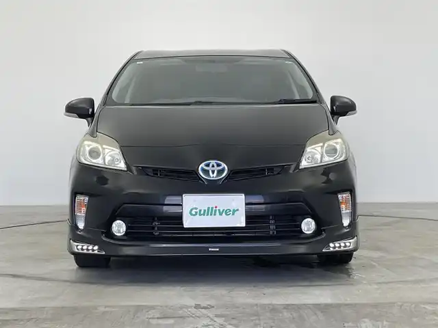 トヨタ プリウス S 群馬県 2015(平27)年 8.5万km ブラック モデリスタエアロ　純正７インチナビ　バックカメラ　ＨＩＤオートライト　純正１５インチＡＷ　ステアリングリモコン　ＥＴＣ　スマートキー　横滑り防止装置　純正フロアマット　盗難防止装置　禁煙車