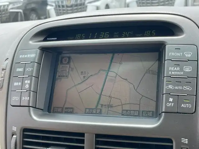 トヨタ セルシオ Cタイプ 千葉県 2003(平15)年 7.5万km ブラック サンルーフ 革シート ナビ バックカメラ 電動シート シートヒーター ウッドコンビハンドル ウッドコンビシフト ビルトインETC クルコン AFS 前後センサー トランクスポイラ HID オートライト