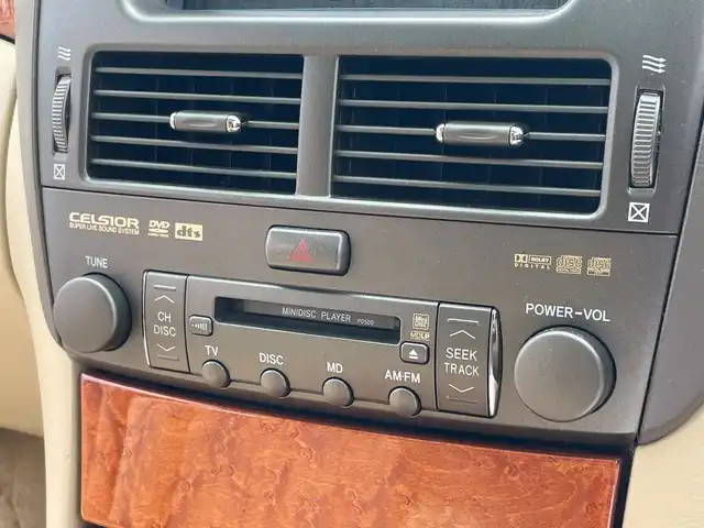 トヨタ セルシオ Cタイプ 千葉県 2003(平15)年 7.5万km ブラック サンルーフ 革シート ナビ バックカメラ 電動シート シートヒーター ウッドコンビハンドル ウッドコンビシフト ビルトインETC クルコン AFS 前後センサー トランクスポイラ HID オートライト