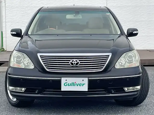 トヨタ セルシオ Cタイプ 千葉県 2003(平15)年 7.5万km ブラック サンルーフ 革シート ナビ バックカメラ 電動シート シートヒーター ウッドコンビハンドル ウッドコンビシフト ビルトインETC クルコン AFS 前後センサー トランクスポイラ HID オートライト