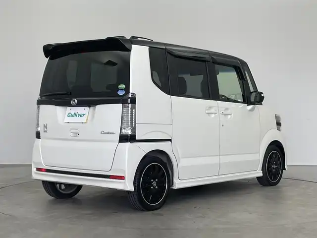 ホンダ Ｎ ＢＯＸ カスタム G ターボ Lパッケージ 埼玉県 2015(平27)年 7.7万km プレミアムホワイトパールⅡ 純正９インチナビ　/バックカメラ　/ＥＴＣ　/あんしんパッケージ　/両側パワースライドドア/純正アルミホイール　/純正フロアマット　/ハーフレザーシート　/オートライト　/ＬＥＤヘッドライト　/地デジフルセグ