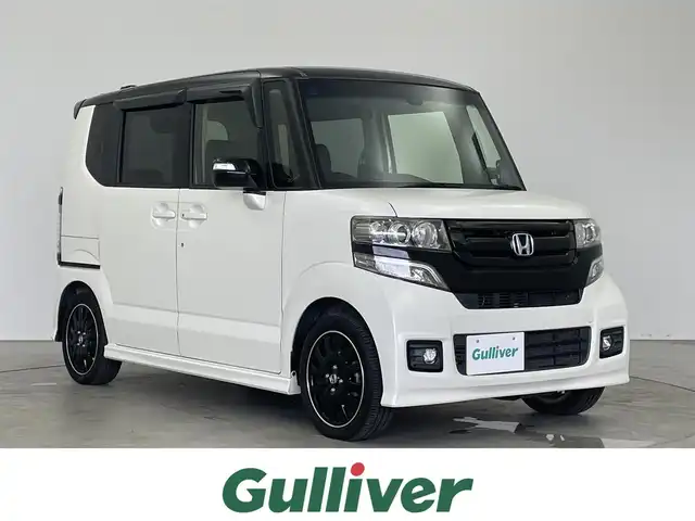 ホンダ Ｎ ＢＯＸ カスタム G ターボ Lパッケージ 埼玉県 2015(平27)年 7.7万km プレミアムホワイトパールⅡ 純正９インチナビ　/バックカメラ　/ＥＴＣ　/あんしんパッケージ　/両側パワースライドドア/純正アルミホイール　/純正フロアマット　/ハーフレザーシート　/オートライト　/ＬＥＤヘッドライト　/地デジフルセグ