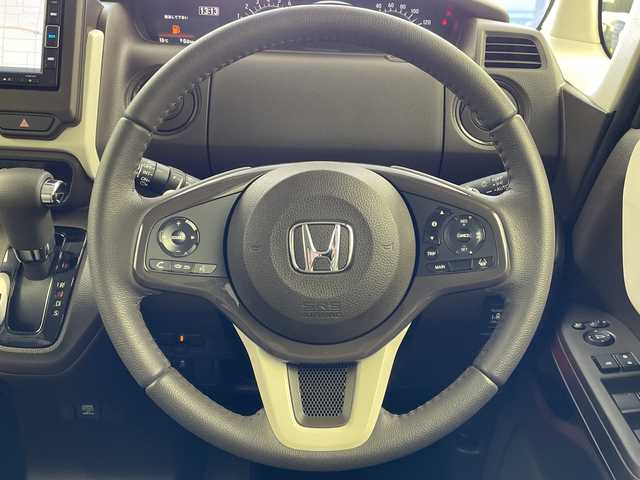 ホンダ Ｎ ＢＯＸ EX ターボ 岐阜県 2023(令5)年 0.6万km プラチナホワイトパール ターボ/純正7インチナビ/（CD/DVD/Bluetooth/フルセグ）/バックカメラ/レーダークルーズコントロール/両側パワースライドドア/電子パーキング/パドルシフト/前席シートヒーター/ステアリングスイッチ/スマートキー/スペアキー/ETC/前方ドライブレコーダー