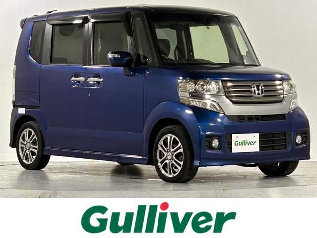 ホンダ Ｎ ＢＯＸ カスタム G Aパッケージ 佐賀県 2014(平26)年 5.8万km プレミアムダイナミックブルーパール ワンオーナー/衝突被害軽減システム/オートライト/社外7型ナビ/CD/DVD/フルセグTV/バックカメラ/両側パワースライドドア/ETC/オートライト/HIDライト/純正14インチアルミホイール/スマートキー/プッシュスタートボタン