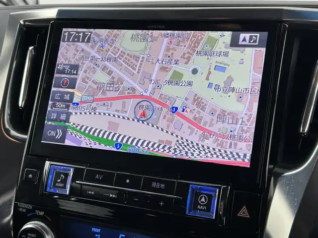 トヨタ ヴェルファイア Z Aエディション 福岡県 2019(平31)年 5.7万km ホワイトパールクリスタルシャイン サンルーフ　/後席モニター　/社外ナビ（ＢＴ，フルセグＴＶ）　/バックカメラ　/ＥＴＣ　/前後ドラレコ　/ＡＣＣ　/コーナーセンサー　/衝突軽減ブレーキ　/レーンキープ　/両側電動スライドドア　/パワーバックドア　/ＬＥＤ