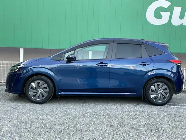 日産 ノート S 千葉県 2021(令3)年 1.7万km オーロラフレアブルーパール ワンオーナー/純正ナビ/　(CD/SD/Bluetooth)/フルセグTV/アラウンドビューモニター/インテリジェントルームミラー/ETC/エマージェンシーブレーキ/車線逸脱防止支援/後側方衝突防止支援/前後コーナーセンサー/オートハイビーム/オートライト/ヘッドライトレベライザー/ウィンカー付き電動格納ミラー/ドアバイザー/ダブル＆サイド＆カーテンエアバッグ/スマートキー×2/保証書＆取扱説明書/ナビ取扱説明書