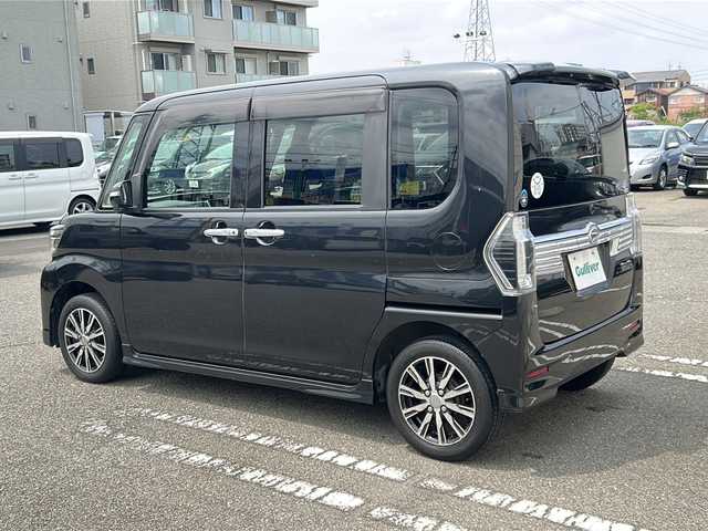 ダイハツ タント カスタム X トップED SAⅡ 石川県 2016(平28)年 6.1万km ブラックマイカメタリック 純正ナビ/片側パワースライドドア/スマートキー/ハーフレザー/フルセグTV/横滑り防止システム/LEDライト/Bluetooth/バックカメラ/社外アルミホイール付スタッドレス4本車載/アイドリングストップ
