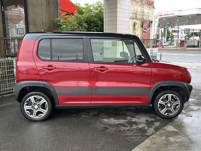 スズキ ハスラー X ターボ 京都府 2014(平26)年 2.4万km フェニックスレッドパール/ブルーイッシュブラックパール 純正ナビ/レーダーブレーキサポート/バックカメラ　/ターボ　/２トーンカラー　/スマートキー　/シートヒーター　/純正アルミホイール　/ウィンカーミラー　/フォグライト/アイドリングストップ/プッシュスタート　/オートライト　/衝突被害軽減システム　/横滑り防止装置/Wエアバック/AACエアコン