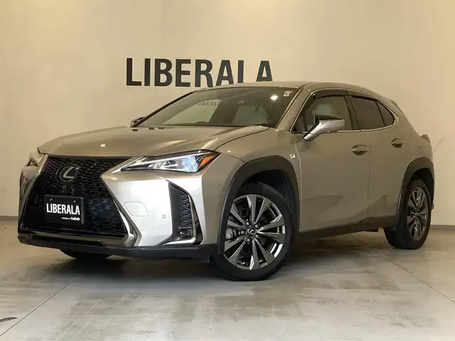 レクサス ＵＸ 200 Fスポーツ 熊本県 2019(令1)年 5万km ソニックチタニウム ・スマートキー/・プッシュスタート/・プリクラッシュセーフティ/・レーントレーシングアラート/・ブラインドスポットモニター/・パーキングサポートアラート/・道路標識認識/・先行車発進告知/・オートマチックハイビーム/・クルーズコントロール(追従式)/・アイボリー革シート/・前席パワーシート/・前席シートヒーター /・ハンドルヒーター /・純正メモリナビ/　【BD・Bluetooth・USB・SD・AUX・MSV】/・フルセグTV/・全方位カメラ/・ETC2.0/・ドライブレコーダー(前後録画)/・GPSレーダー/・パワーバックドア/・LEDヘッドランプ/・LEDフォグランプ/・純正マット/・純正バイザー