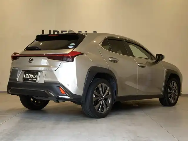 レクサス ＵＸ 200 Fスポーツ 熊本県 2019(令1)年 5万km ソニックチタニウム ・スマートキー/・プッシュスタート/・プリクラッシュセーフティ/・レーントレーシングアラート/・ブラインドスポットモニター/・パーキングサポートアラート/・道路標識認識/・先行車発進告知/・オートマチックハイビーム/・クルーズコントロール(追従式)/・アイボリー革シート/・前席パワーシート/・前席シートヒーター /・ハンドルヒーター /・純正メモリナビ/　【BD・Bluetooth・USB・SD・AUX・MSV】/・フルセグTV/・全方位カメラ/・ETC2.0/・ドライブレコーダー(前後録画)/・GPSレーダー/・パワーバックドア/・LEDヘッドランプ/・LEDフォグランプ/・純正マット/・純正バイザー
