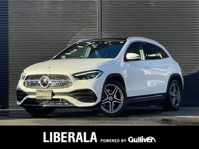 メルセデス・ベンツ ＧＬＡ２００ｄ 4マチック AMGライン 山梨県 2021(令3)年 2.9万km ポーラホワイト １オーナー/パノラマＳＲ/黒半革/シートＨ　/純正ＨＤＤナビ　/フルセグ　/ＡｐｐｌｅＣａｒＰｌａｙ　/ＡｎｄｒｏｉｄＡｕｔｏ　/全方位カメラ　/ＬＥＤヘッドライト　/オートハイビーム　/パワーバックドア　/フットオープナ/パドルシフト/社外レーダー/