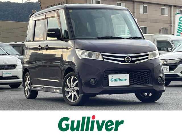 日産 ルークス ハイウェイスター ターボ 広島県 2010(平22)年 8.2万km ミステリアスバイオレットパール 社外ディスプレイオーディオ/（Bluetooth/Applecarplay/androidauto/USB）/ドアバイザー/プッシュスタート/両側パワースライドドア/ETC/HIDヘッドライト/ドライブレコーダー（前方のみ）