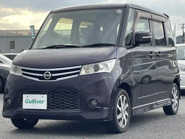 日産 ルークス ハイウェイスター ターボ 広島県 2010(平22)年 8.2万km ミステリアスバイオレットパール 社外ディスプレイオーディオ/（Bluetooth/Applecarplay/androidauto/USB）/ドアバイザー/プッシュスタート/両側パワースライドドア/ETC/HIDヘッドライト/ドライブレコーダー（前方のみ）