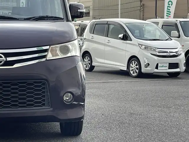 日産 ルークス ハイウェイスター ターボ 広島県 2010(平22)年 8.2万km ミステリアスバイオレットパール 社外ディスプレイオーディオ/（Bluetooth/Applecarplay/androidauto/USB）/ドアバイザー/プッシュスタート/両側パワースライドドア/ETC/HIDヘッドライト/ドライブレコーダー（前方のみ）