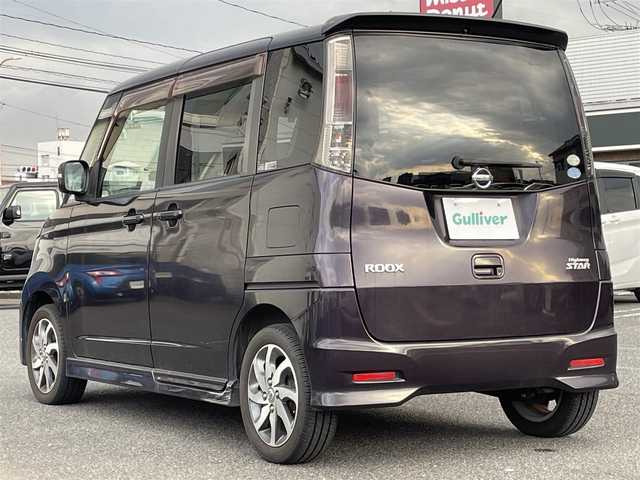 日産 ルークス ハイウェイスター ターボ 広島県 2010(平22)年 8.2万km ミステリアスバイオレットパール 社外ディスプレイオーディオ/（Bluetooth/Applecarplay/androidauto/USB）/ドアバイザー/プッシュスタート/両側パワースライドドア/ETC/HIDヘッドライト/ドライブレコーダー（前方のみ）