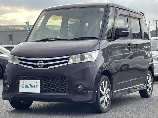 日産 ルークス ハイウェイスター ターボ 広島県 2010(平22)年 8.2万km ミステリアスバイオレットパール 社外ディスプレイオーディオ/（Bluetooth/Applecarplay/androidauto/USB）/ドアバイザー/プッシュスタート/両側パワースライドドア/ETC/HIDヘッドライト/ドライブレコーダー（前方のみ）