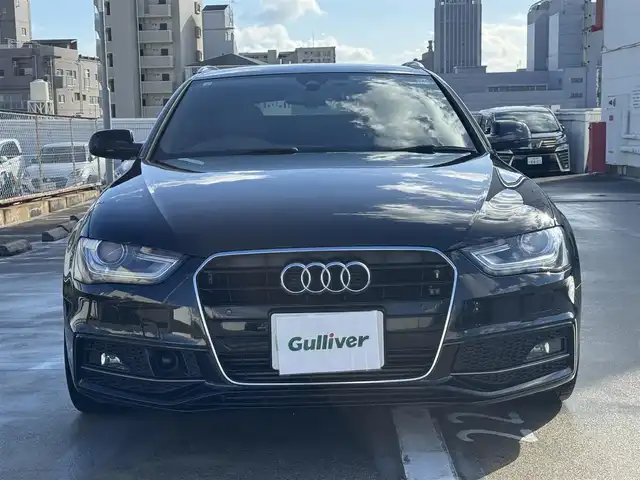 アウディ Ａ４ アバント 2．0 TFSI 広島県 2015(平27)年 6.3万km ミトスブラックメタリック 走行距離：62571km(入庫時)/2.0 TFSI Sラインパッケージ/純正ナビ/バックカメラ/コーナーセンサー/パワーシート(D席・N席)/シートヒータ(D席・N席)/パワーリアゲート/ハーフレザーシート/S-lineロゴ入りスカッフプレート/パドルシフト/ETC