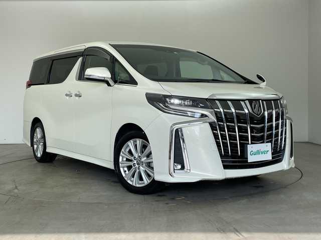 トヨタ アルファード S Aパッケージ 兵庫県 2019(令1)年 3万km ラグジュアリーホワイトパールクリスタルシャインガラスフレーク ・純正10インチナビ（TV・BT・DVD・CD・HDMI・USB）/・フリップダウンモニター/・バックカメラ/・ビルトインETC/・両側パワースライドドア/・レーダークルーズコントロール/・トヨタセーフティセンス/・レーントレーシングアラート/・クリアランスソナー/・パーキングサポートブレーキ/・プリクラッシュセーフティ/・ロードサインアシスト/・nanoe/・先行者発進告知/・LEDオートライト/・LEDフォグランプ/・オートマチックハイビーム/・横滑り防止装置/・電動パーキングブレーキ/・ブレーキホールド/・2列目オットマンシート/・シートリフター/・ALL AUTO PW/・純正18インチアルミホイール/・純正フロアマット/・ステアリングリモコン/・ドアバイザー/・スマートキー/・スペアキー/・プッシュスタート/・電動格納ミラー/・ウインカーミラー/・W＋サイドエアバック/・カーテンエアバック