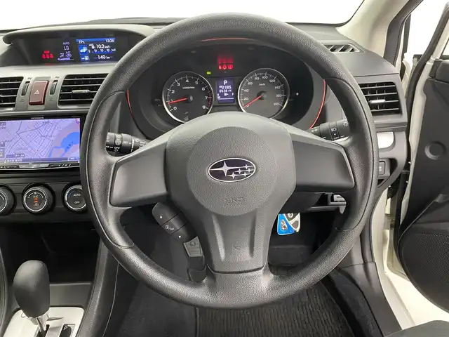 スバル インプレッサ スポーツ 1．6i－L 福井県 2012(平24)年 5.4万km サテンホワイトパール 社外HDDナビ　/・ＣＤ/ＤＶＤ/ワンセグＴＶ/ＨＤＤ/ＦＭ/ＡＭ/ＢＴ/バックカメラ　/１７インチＡＷ　/スマートキー/純正フォグランプ/ビルトインETC/運転席シートレベライザー/純正フロアマット/電動格納ミラー