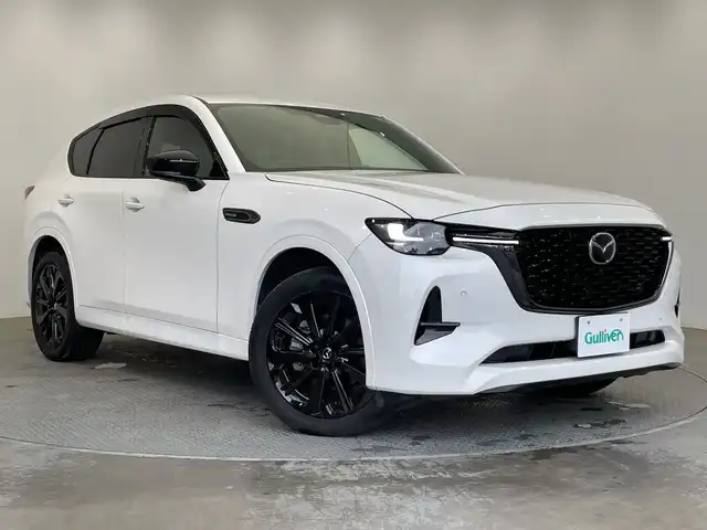 マツダ ＣＸ－６０ XD HV エクスクルーシブスポーツ 栃木県 2022(令4)年 1万km ロジウムホワイトプレミアムメタリック 純正ナビ/(フルセグTV・Bluetooth・USB・AppleCarPlay・AndroidAUTO)/BOSEプレミアムサウンド/サンルーフ/本革シート/全方位カメラ/バックカメラ/パドルシフト/4WD/ターボ/スマートブレーキサポート/レーンキープアシスト/オートハイビーム/アダプティブクルーズコントロール/電動リアゲート/前席パワーシート/前席シートヒーター/シートクーラー/前後ドライブレコーダー/LEDヘッドライト/オートライト/ドアバイザー/純正アルミホイール/純正フロアマット