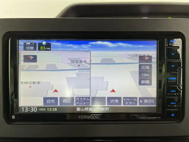 ダイハツ タント カスタム X 富山県 2021(令3)年 5.8万km ファイアークォーツレッドM 純正ナビ（AM/FM/CD/DVD/BT）/ワンセグTV/衝突被害軽減ブレーキ/レーンキープアシスト/ロングスライドシート/両側パワースライドドア（ウェルカムオープン）/前後ドライブレコーダー/前席シートヒーター/ハーフレザーシート/コーナーセンサー/ETC/アイドリングストップ/LEDヘッドライト/オートハイビーム/フォグランプ/保証書/取扱説明書