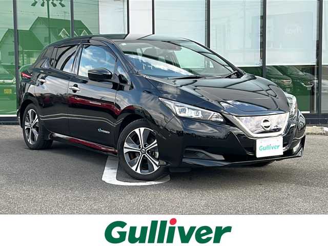 日産 リーフ G 岐阜県 2019(令1)年 9.7万km スーパーブラック 登録時走行距離96318km/純正ナビ/全方位モニター/ワンセグテレビ/デジタルインナーミラー/ハンドルヒーター/ブラインドスポットモニター/シートヒーター/ドライブレコーダー/純正アルミホイール/純正フロアマット/ビルトインＥＴＣ/LEDヘッドライト/スマートキー/プッシュスタート/スペアキー/ドアバイザー