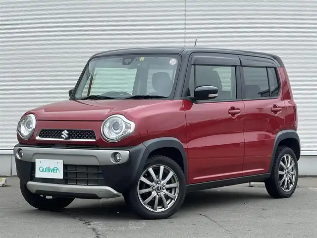 スズキ ハスラー X ターボ 秋田県 2014(平26)年 4.5万km フェニックスレッドパール/ブルーイッシュブラックパール 社外ナビ/衝突軽減システム/４WD/スマートキー/バックカメラ/社外アルミ/LEDヘッドライト/アイドリングストップ/プッシュスタート/ダウンヒルアシストコントロール/ETC/D席シートヒーター/純正フロアマット/純正ドアバイザー/ドライブレコーダー/オートライト/オートエアコン/パワーステアリング/パワーウィンドウ/横滑り防止/盗難防止装置/電動格納ウィンカーミラー