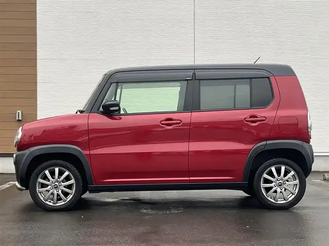 スズキ ハスラー X ターボ 秋田県 2014(平26)年 4.5万km フェニックスレッドパール/ブルーイッシュブラックパール 社外ナビ/衝突軽減システム/４WD/スマートキー/バックカメラ/社外アルミ/LEDヘッドライト/アイドリングストップ/プッシュスタート/ダウンヒルアシストコントロール/ETC/D席シートヒーター/純正フロアマット/純正ドアバイザー/ドライブレコーダー/オートライト/オートエアコン/パワーステアリング/パワーウィンドウ/横滑り防止/盗難防止装置/電動格納ウィンカーミラー