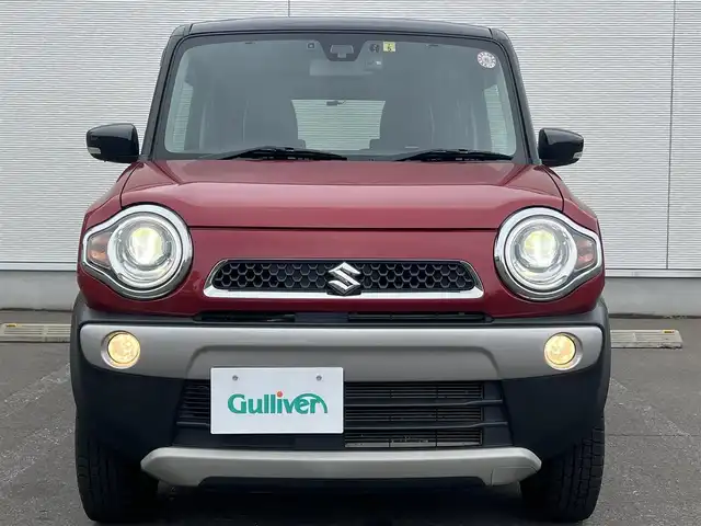 スズキ ハスラー X ターボ 秋田県 2014(平26)年 4.5万km フェニックスレッドパール/ブルーイッシュブラックパール 社外ナビ/衝突軽減システム/４WD/スマートキー/バックカメラ/社外アルミ/LEDヘッドライト/アイドリングストップ/プッシュスタート/ダウンヒルアシストコントロール/ETC/D席シートヒーター/純正フロアマット/純正ドアバイザー/ドライブレコーダー/オートライト/オートエアコン/パワーステアリング/パワーウィンドウ/横滑り防止/盗難防止装置/電動格納ウィンカーミラー