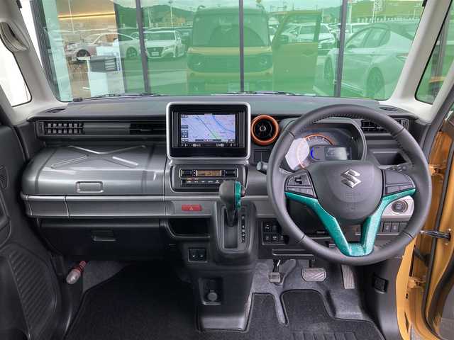 スズキ スペーシア ギア HYBRID XZ 香川県 2019(令1)年 4万km アクティブイエロー/ガンメタリック2トーン 登録時走行距離：39507km/カロッツェリアメモリナビ/　CD DVD BT　フルセグTV/バックカメラ/両側パワースライドドア/デュアルセンサーブレーキサポート/レーンキープアシスト/クリアランスソナー/アイドリングストップ/横滑り防止装置/LEDヘッドライト/オートライト/フォグランプ/サーキュレーター/ロールサンシェード/シートヒーター/ETC/ステアリングスイッチ/プッシュスタート/スマートキー