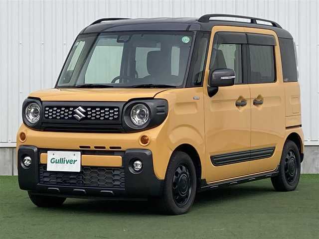 スズキ スペーシア ギア HYBRID XZ 香川県 2019(令1)年 4万km アクティブイエロー/ガンメタリック2トーン 登録時走行距離：39507km/カロッツェリアメモリナビ/　CD DVD BT　フルセグTV/バックカメラ/両側パワースライドドア/デュアルセンサーブレーキサポート/レーンキープアシスト/クリアランスソナー/アイドリングストップ/横滑り防止装置/LEDヘッドライト/オートライト/フォグランプ/サーキュレーター/ロールサンシェード/シートヒーター/ETC/ステアリングスイッチ/プッシュスタート/スマートキー