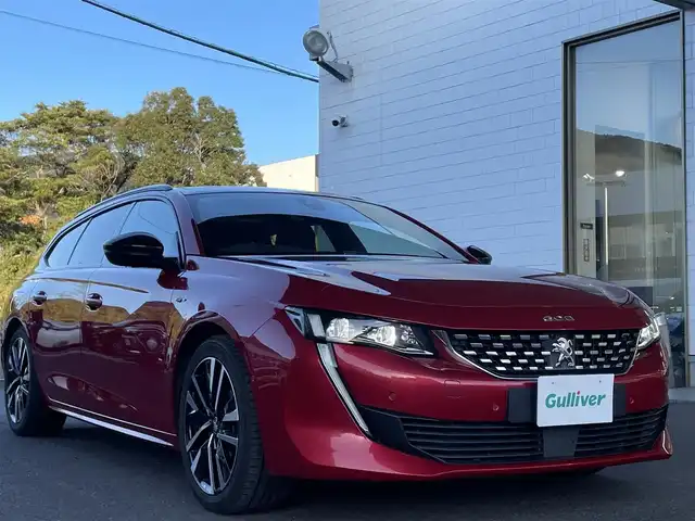 プジョー ５０８ SW GT ブルーHDi 長崎県 2020(令2)年 3.5万km 赤 ワンオーナー/社外ナビ（フルセグ、ＦＭ、AM、AppleCarPlay）/全方位カメラ/バックカメラ/フロントカメラ/DN席パワーシート/DN席シートヒーター/サンルーフ/レザーシート/ＢＳＭ/マルチポイントランバーサポート/パドルシフト/パワーバックドア/Ａストップ/ETC/レーンアシスト/ステアリングスイッチ/FOCALサウンド/保証書/取説/スペアキー