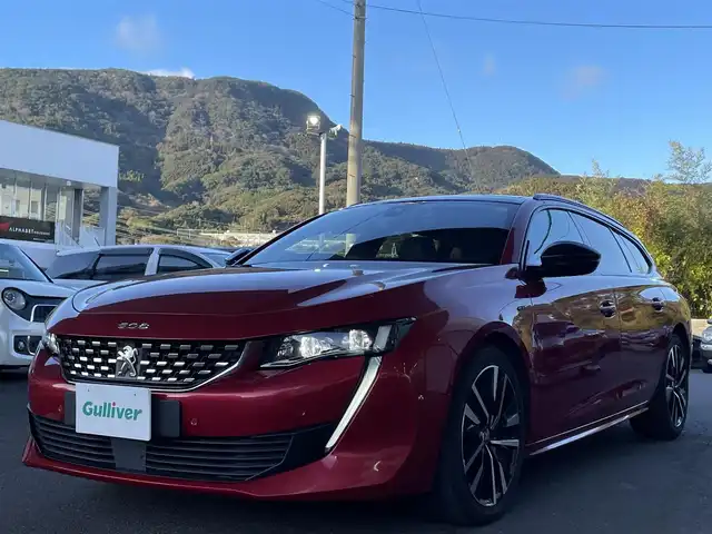 プジョー ５０８ SW GT ブルーHDi 長崎県 2020(令2)年 3.5万km 赤 ワンオーナー/社外ナビ（フルセグ、ＦＭ、AM、AppleCarPlay）/全方位カメラ/バックカメラ/フロントカメラ/DN席パワーシート/DN席シートヒーター/サンルーフ/レザーシート/ＢＳＭ/マルチポイントランバーサポート/パドルシフト/パワーバックドア/Ａストップ/ETC/レーンアシスト/ステアリングスイッチ/FOCALサウンド/保証書/取説/スペアキー